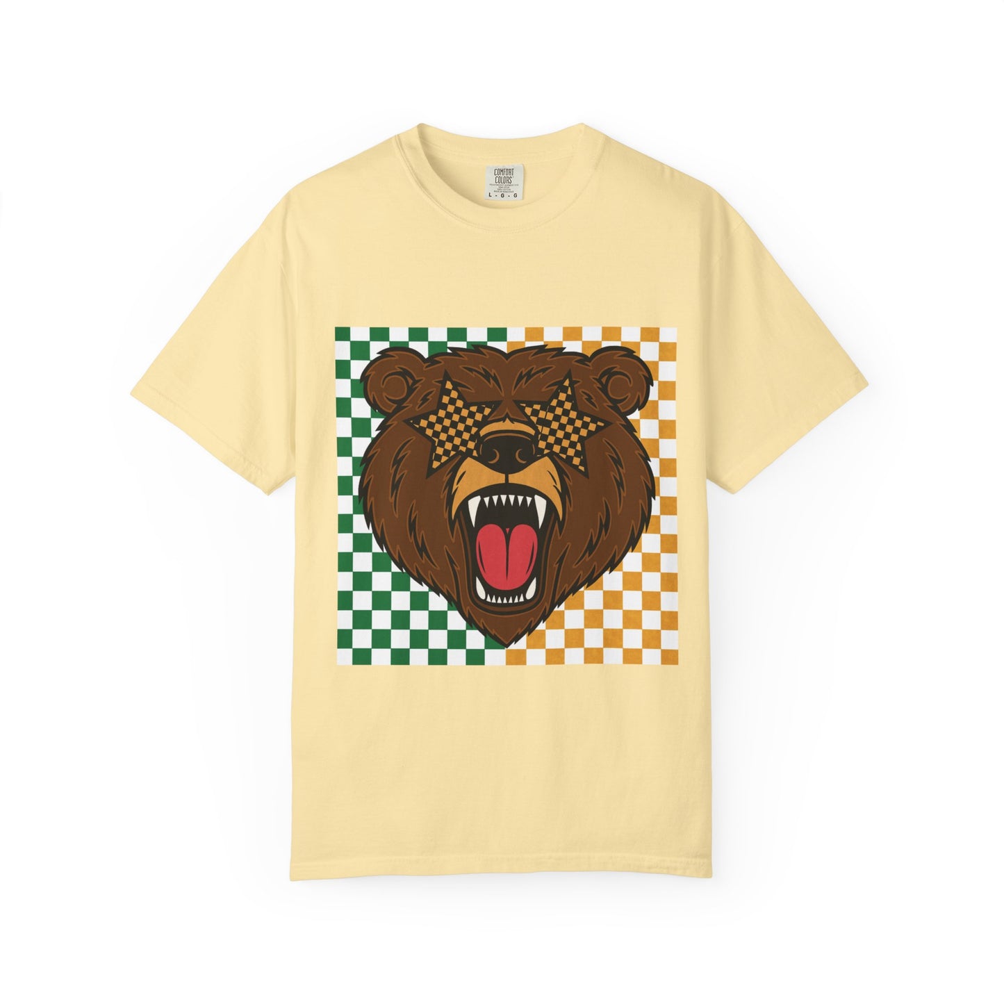 Checkered BU Bear Unisex T-shirt