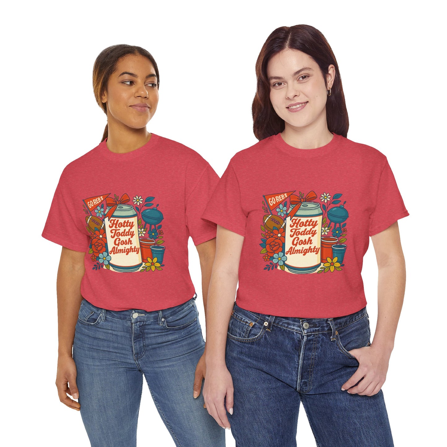 Hotty Toddy Heavy Cotton Tee - Unisex Graphic T-Shirt, Casual Wear, College Apparel, Gift for Students, Spring Break Fashion