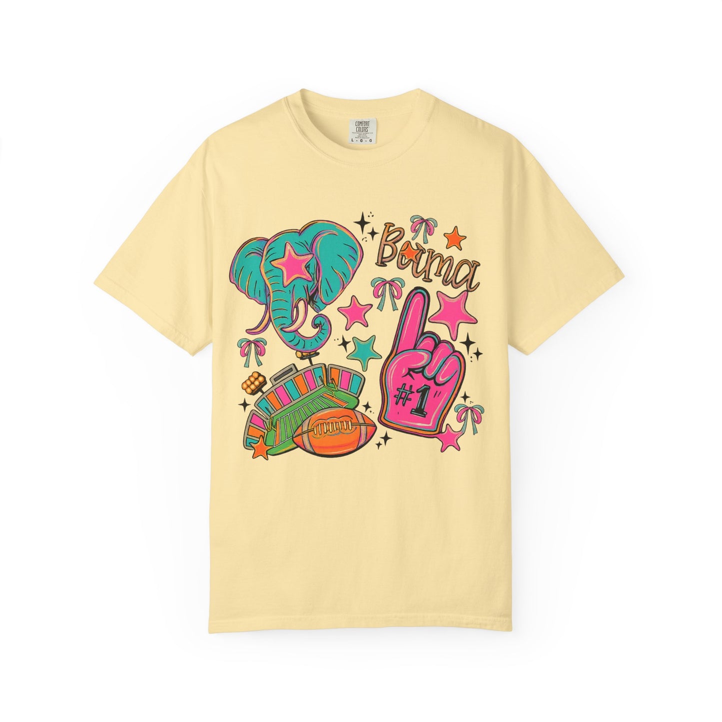 Preppy Neon Elephant Fan T-Shirt